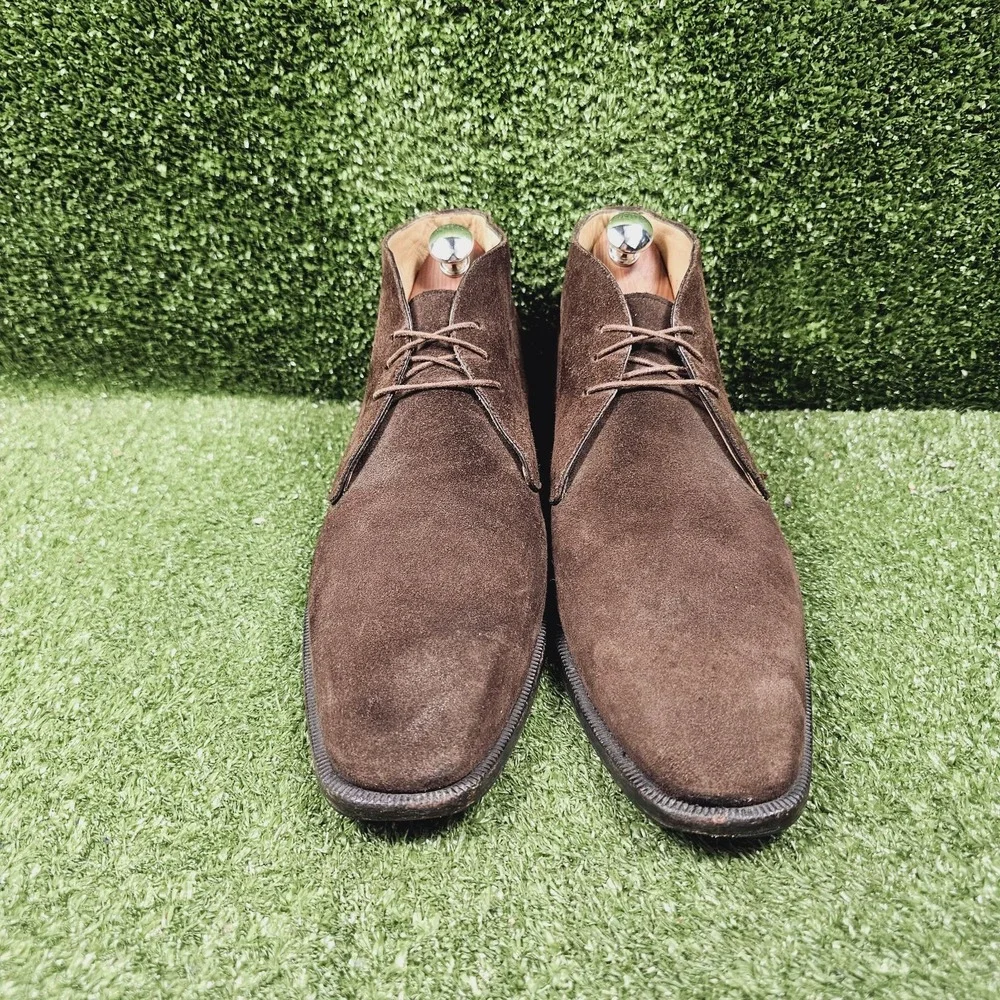 Peluso Napoli Brown Suede Chukka Ankle Dress Boots Mens Size US 11